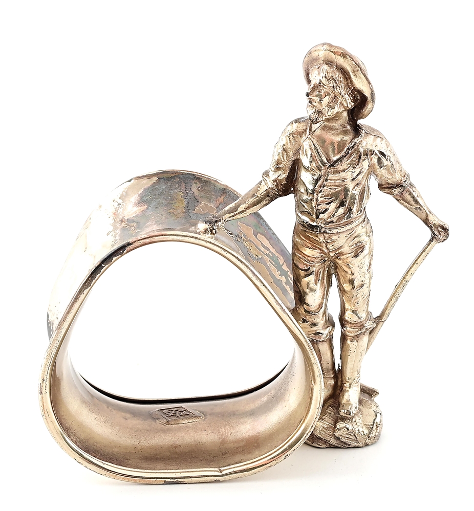 MINERS FIGURAL NAPKIN RING.