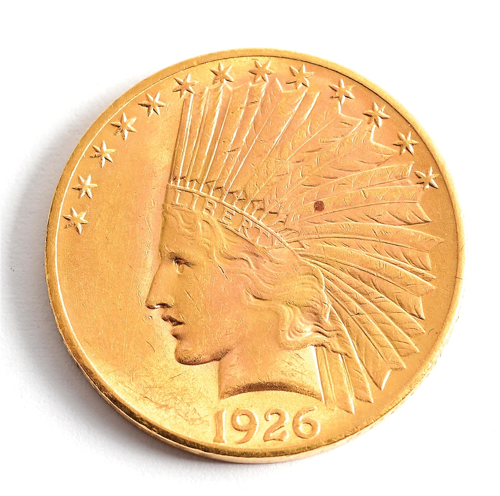 1926 $10 GOLD INDIAN.