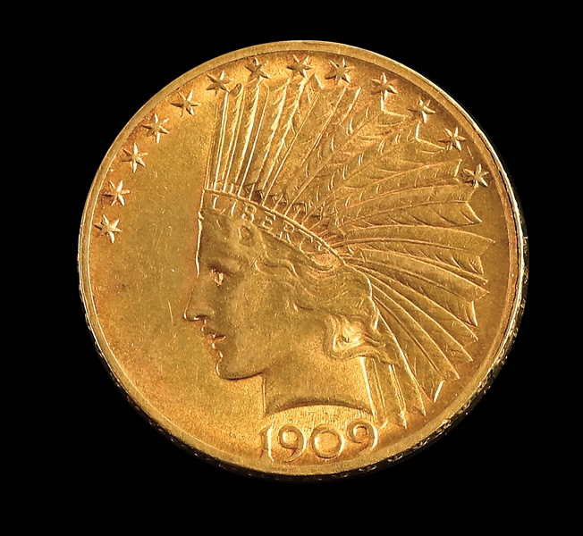 1909 $10 GOLD INDIAN.