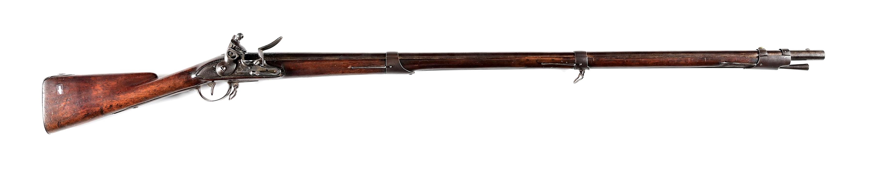 (A) SCARCE UNITED STATES MARKED AND US SURCHARGED CHARLEVILLE MODEL 1774 FLINTLOCK MUSKET, DATED 1775.