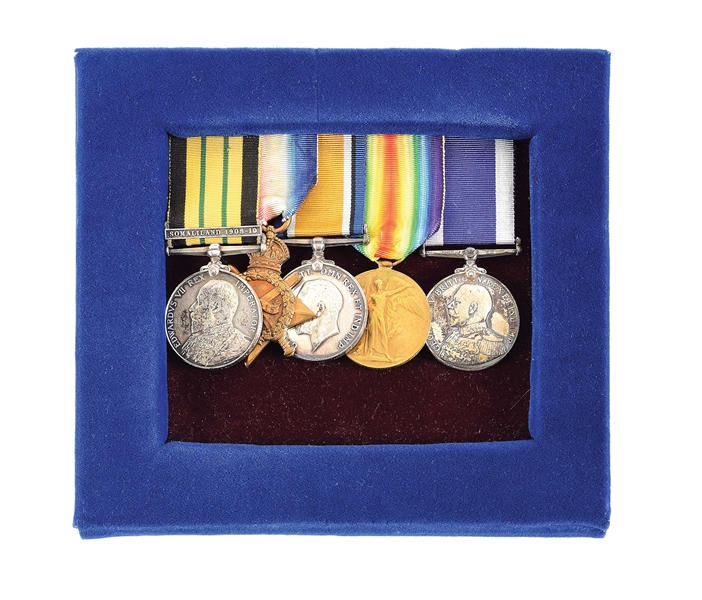 BRITISH WWI NAVAL MEDAL GROUP, HMS PROSERPINE AND HMS ACHILLES.