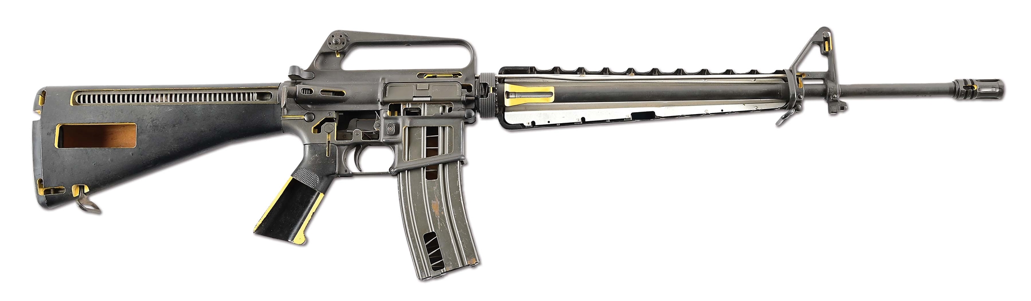 (N) EXCEEDINGLY SCARCE COLT M16 FACTORY CUT-AWAY MACHINE GUN (FULLY TRANSFERABLE).