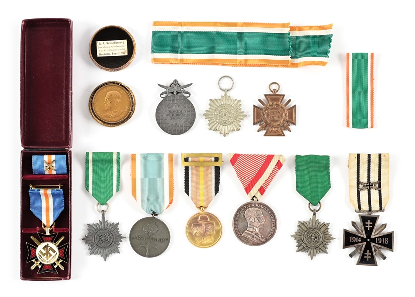 LOT OF GERMAN WWII MEDALS AND AWARDS.