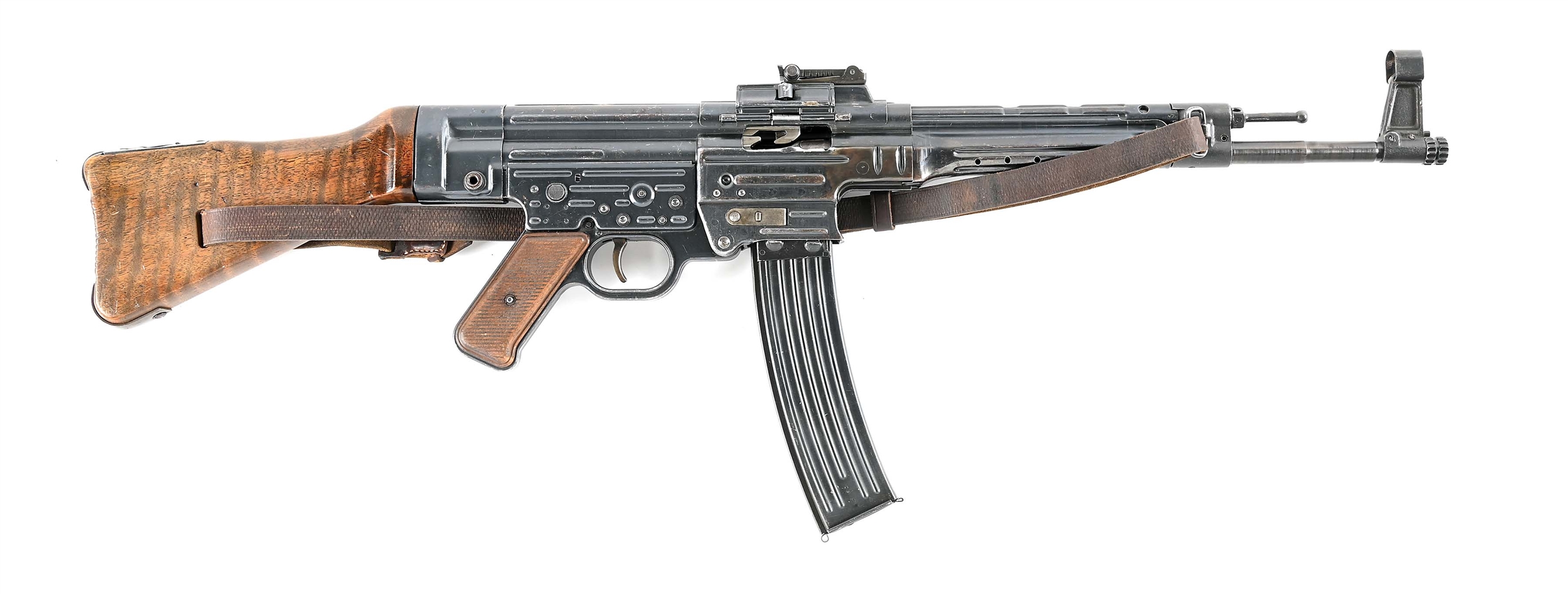 (N) UNUSUALLY MARKED LATE WAR “45” DATED HAENEL MANUFACTURED GERMAN MP-44 MACHINE GUN (CURIO & RELIC).