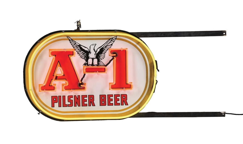 A-1 PILSNER BEER DOUBLE-SIDED NEON SIGN.