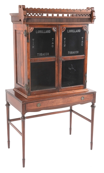 2-PIECE LORILLARD TOBACCO DISPLAY CASE.