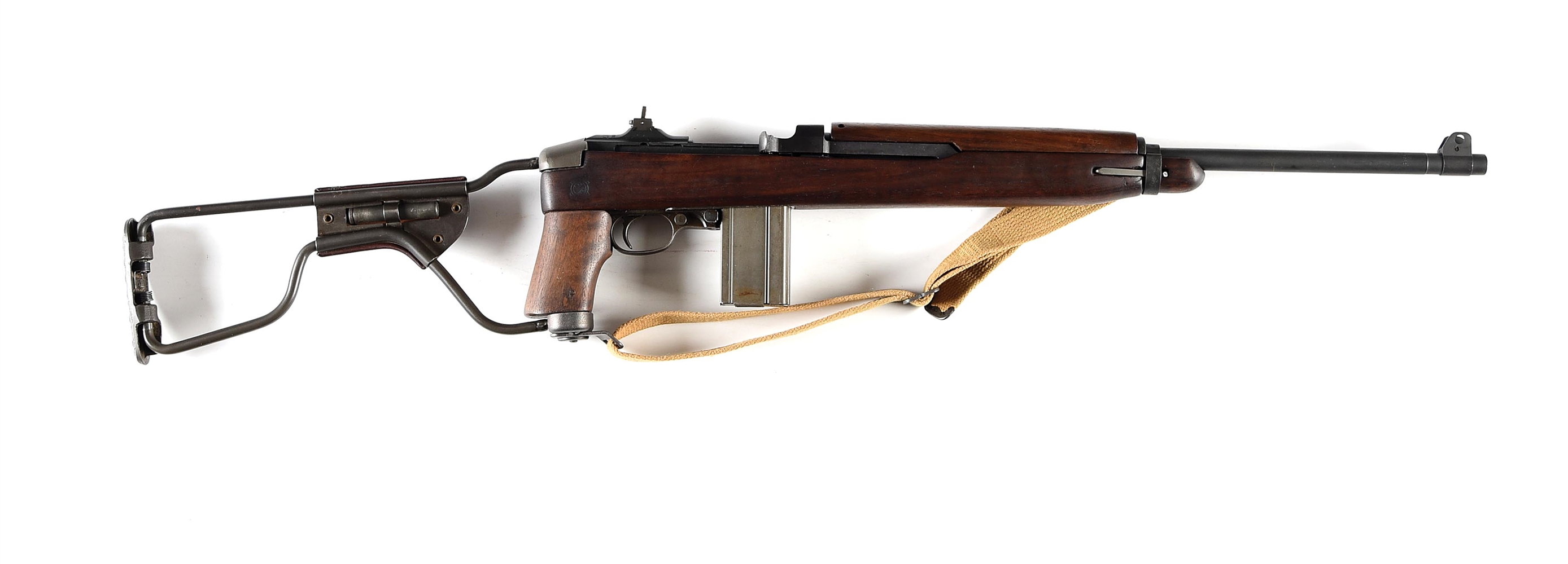 Lot Detail - (C) INLAND M1A1 PARATROOPER SEMI-AUTOMATIC CARBINE.