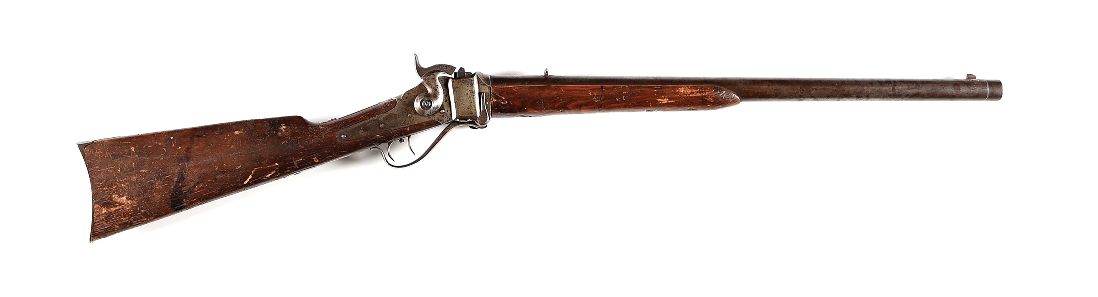 (A) SCARCE FRONTIER MODIFIED SHARPS MODEL 1874 BUSINESS RIFLE.