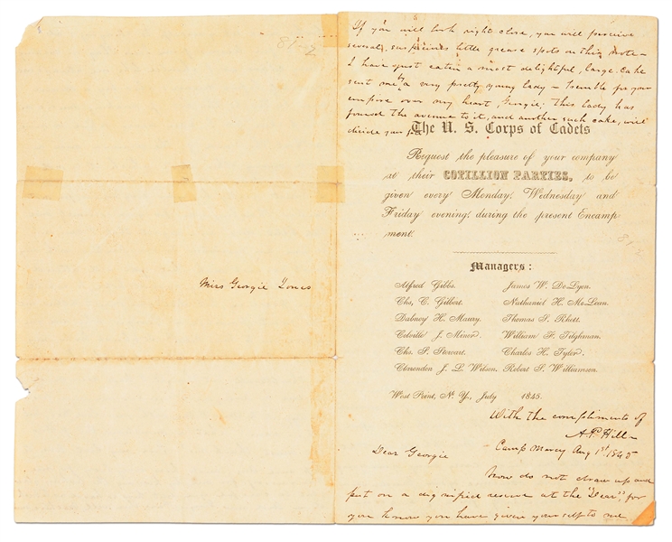 LETTER WRITTEN AND SIGNED BY A.P. HILL.