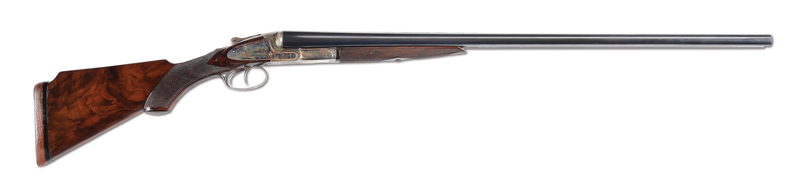 (C) L.C. SMITH PIGEON GUN SIDE BY SIDE SHOTGUN.