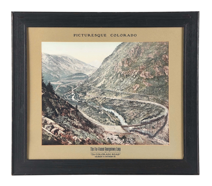 "THE GEORGETOWN LOOP" FRAMED CARD STOCK PHOTO.