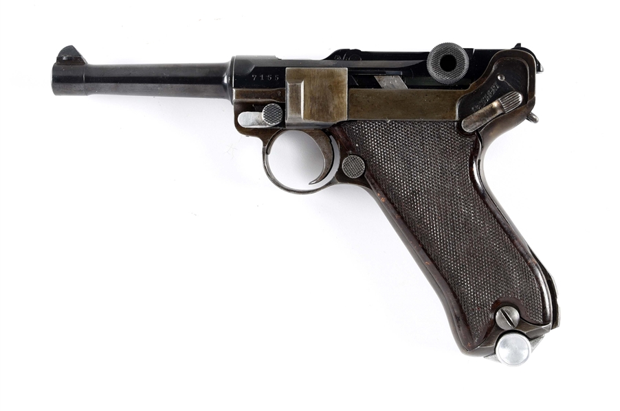 (C) P.08 LUGER SEMI AUTOMATIC PISTOL WITH KRIEGHOFF TOGGLE.