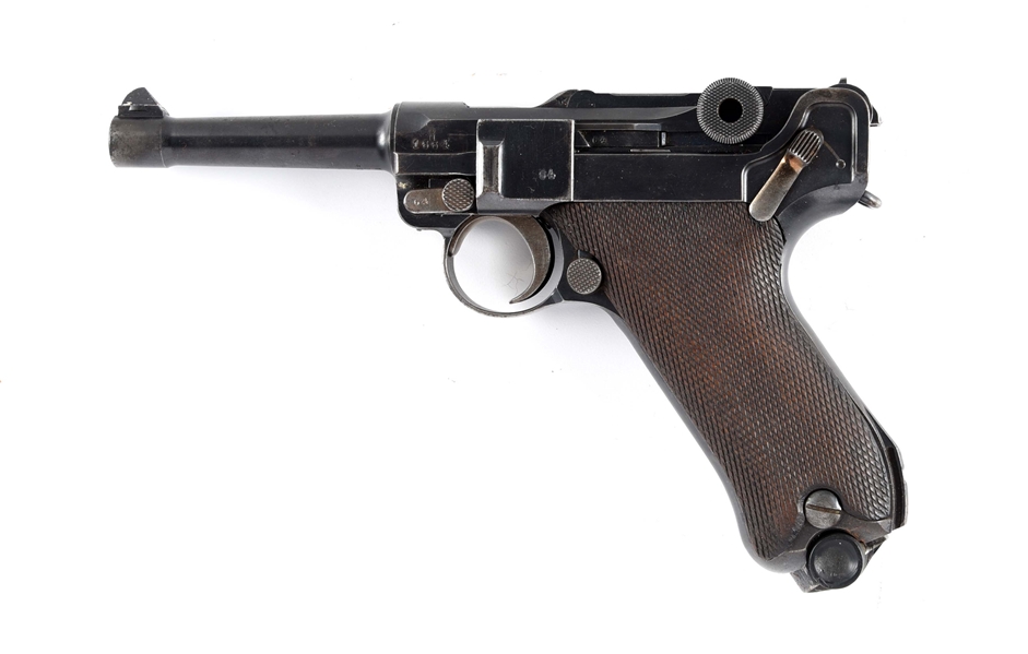 (C) MAUSER "BYF" CODE P.08 LUGER SEMI AUTOMATIC PISTOL.