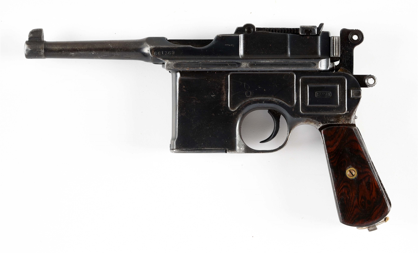 (C) MAUSER C96 BOLO SEMI-AUTOMATIC PISTOL WITH REPRODUCTION HOLSTER.
