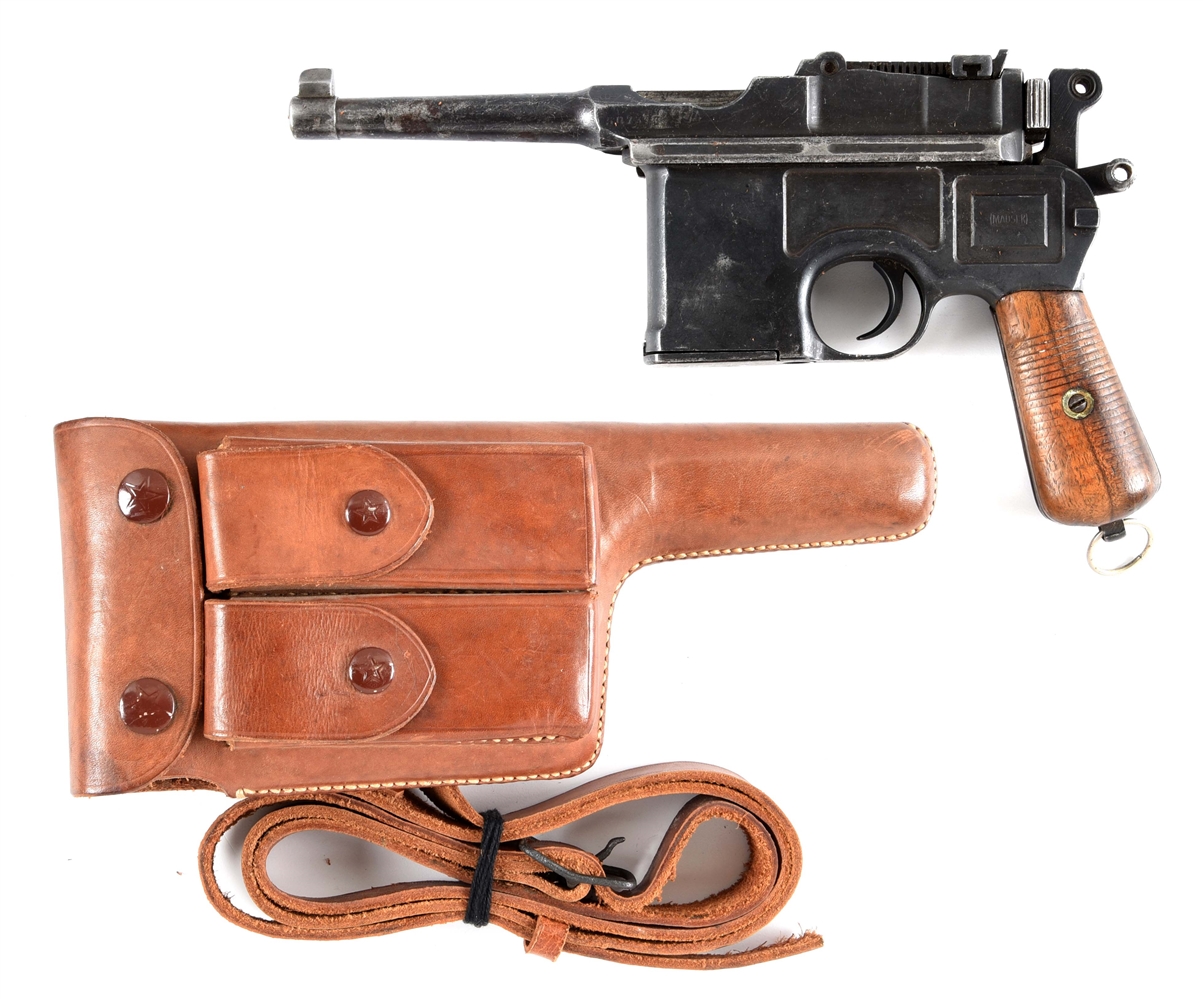 (C) MAUSER C96 BOLO SEMI-AUTOMATIC PISTOL WITH HOLSTER.