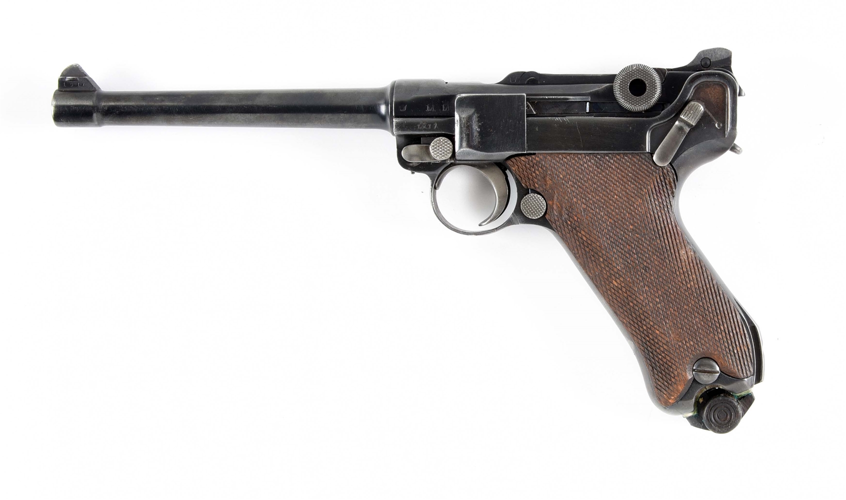 (C) REFINISHED IMPERIAL GERMAN WORLD WAR I DWM "1917" DATE NAVY LUGER SEMI-AUTOMATIC PISTOL.