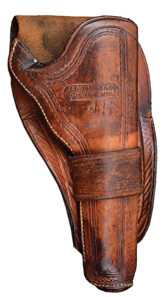 J.S. COLLINS & CO. CHEYENNE, WYOMING MARKED HOLSTER.