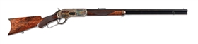 (A) DELUXE WINCHESTER SECOND MODEL 1876 LEVER ACTION RIFLE.