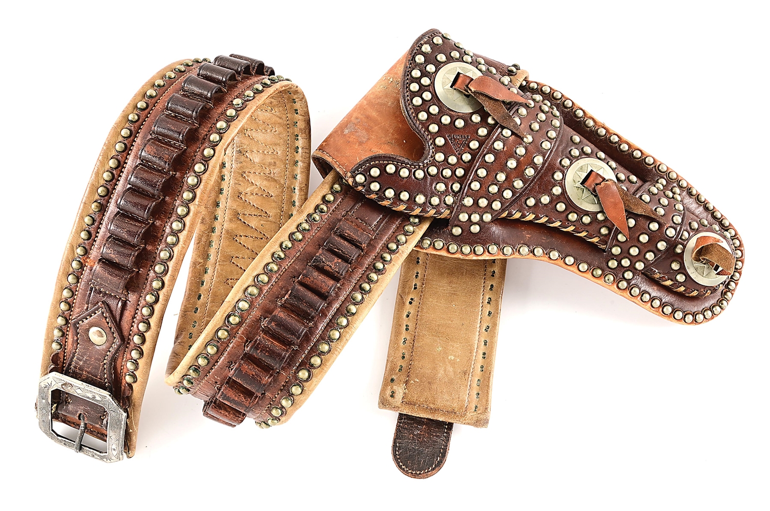 MATCHING HOLSTER AND BELT BY R. T. FRAZIER, PUEBLO, COLORADO.