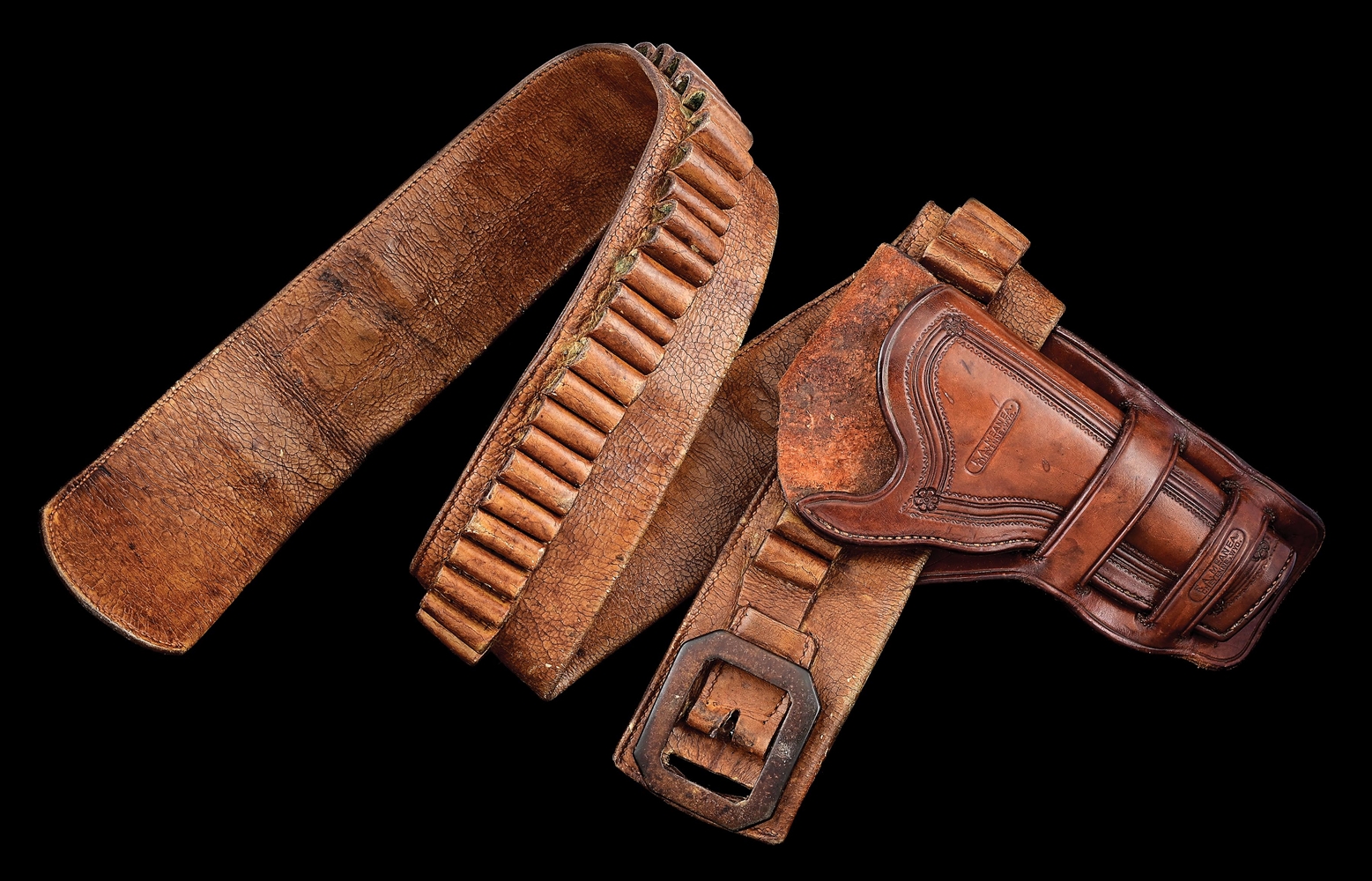 F. A. MEANEA CHEYENNE, WYOMING HOLSTER WITH CARTRIDGE BELT.