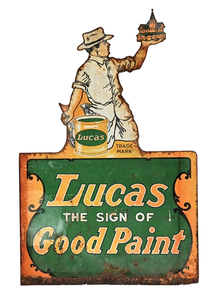 LUCAS THE SIGN OF GOOD PAINT FLANGE SIGN.