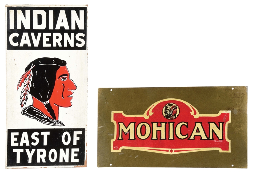 COLLECTION OF 2 NATIVE AMERICAN ADVERTISING PIECES.