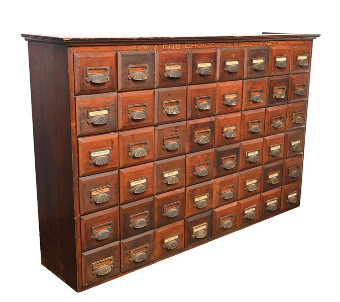 A.W. & COS CHOICE PRESSED HERBS CABINET.