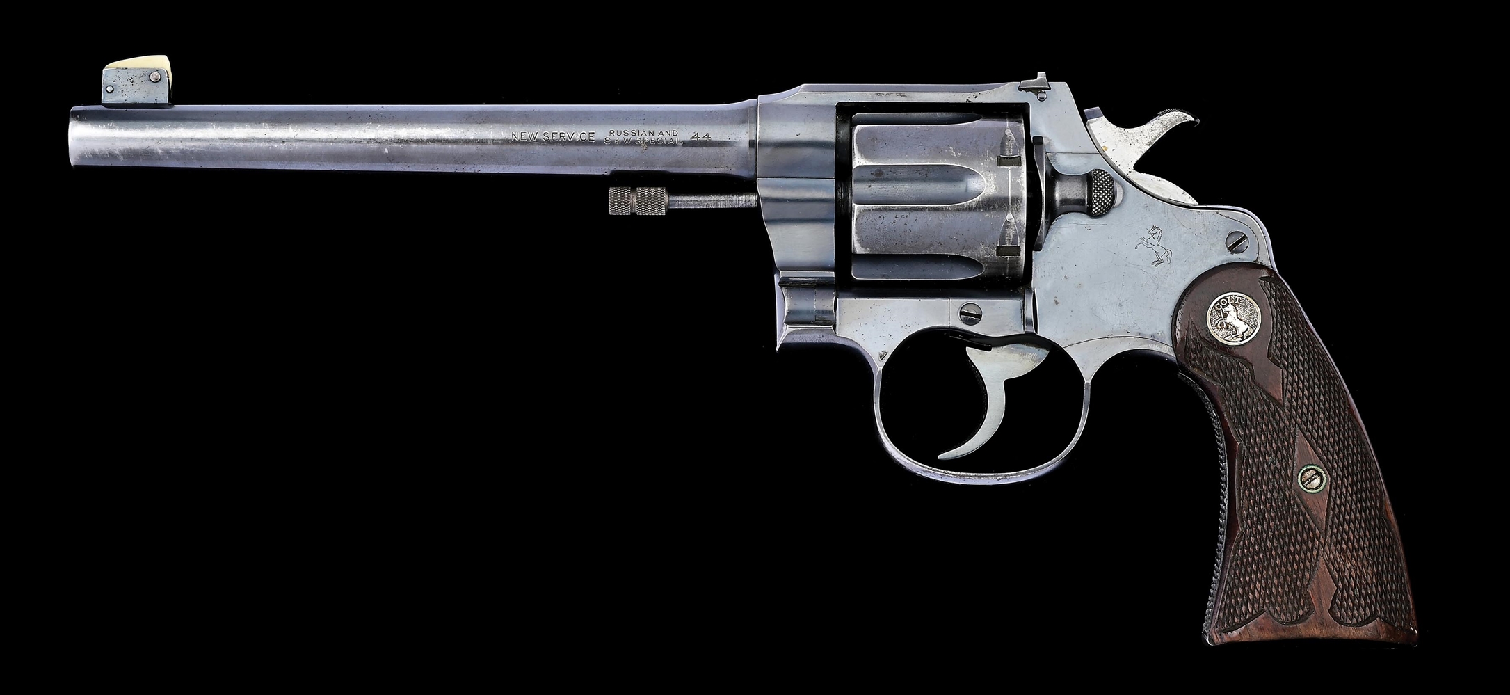 (C) COLT NEW SERVICE TARGET .44 RUSSIAN & .44 S&W SPECIAL DOUBLE ACTION REVOLVER (1926).