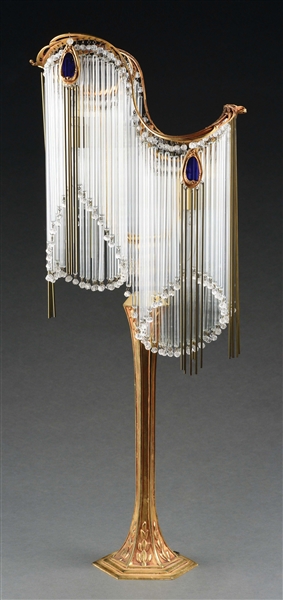 FRENCH ART NOUVEAU TABLE LAMP ATTRIBUTED TO HECTOR GUIMARD.