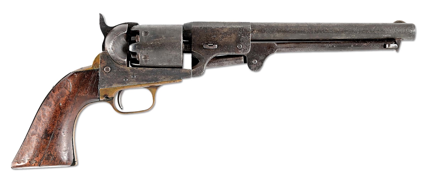 (A) AN EXTREMELY RARE AND DOCUMENTED DANCE NAVY REVOLVER, ONE OF ONLY APPROXIMATELY 6 KNOWN WITH A RECOIL SHIELD, SN 48.