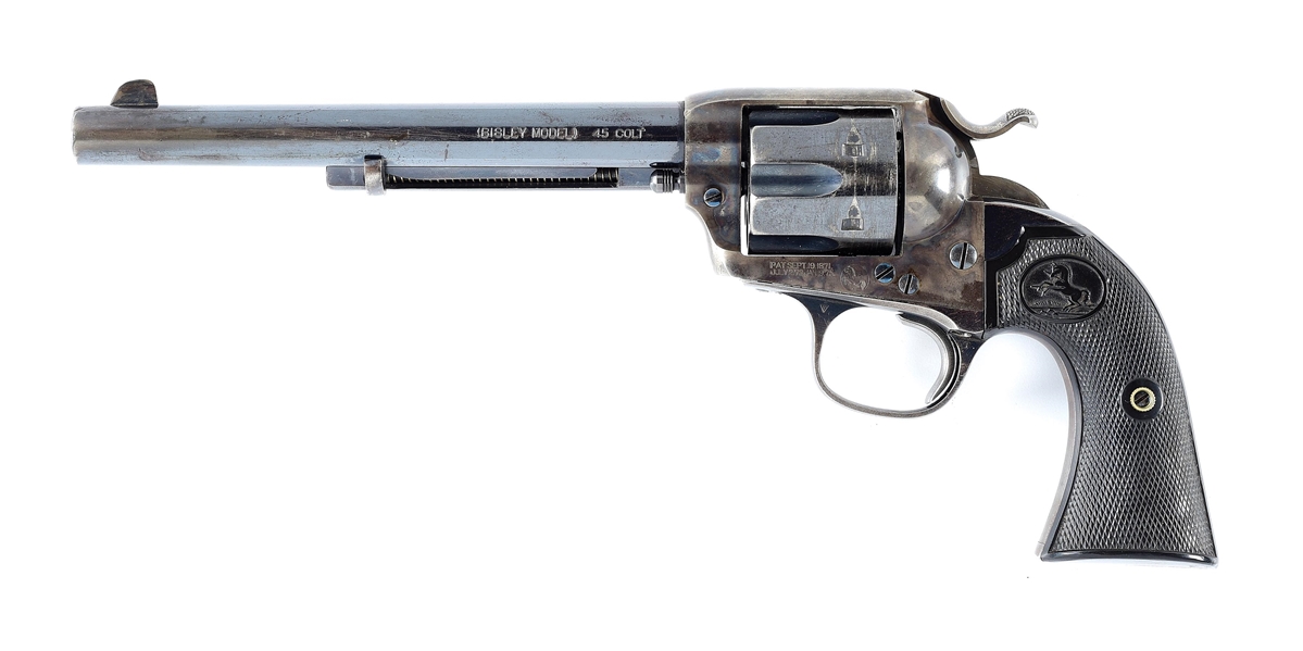 (C) COLT BISLEY MODEL SINGLE ACTION ARMY REVOLVER IN DESIRABLE .45 LONG COLT (1907).