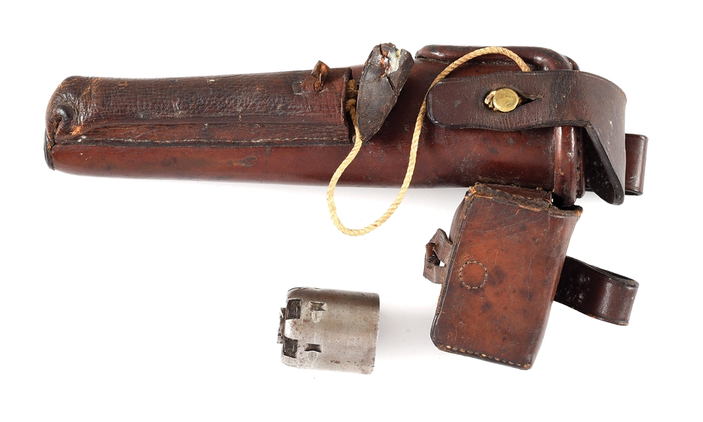 SCARCE GERMAN KRIEGSMARINE COLT MODEL 1851 HOLSTER WITH CAPPING TOOL & CYLINDER.