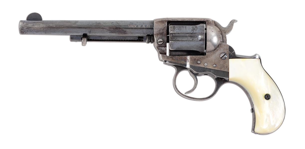 (C) COLT MODEL 1877 "THUNDERER" DOUBLE ACTION REVOLVER WITH PEARL GRIPS (1904).