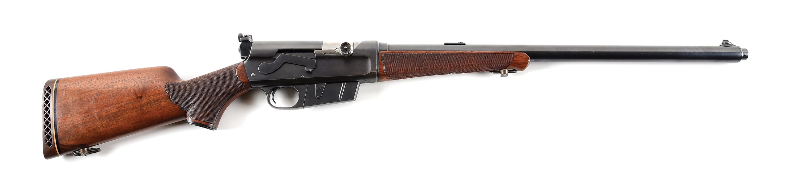 (C) CUSTOM INSCRIBED REMINGTON MODEL 8 SEMI AUTOMATIC RIFLE.