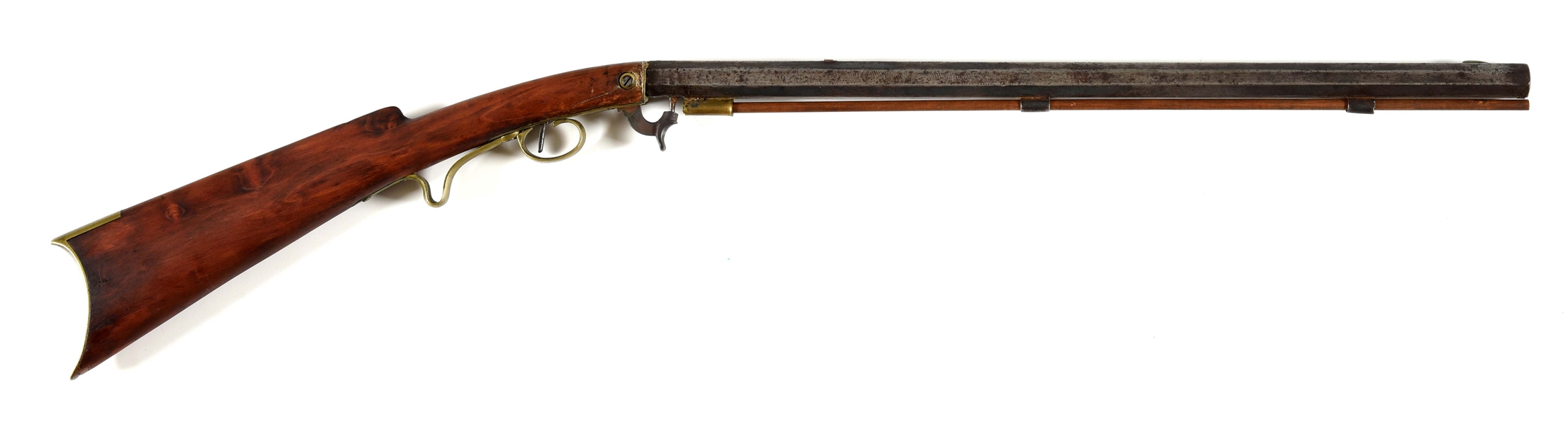 (A) VERMONT UNDERHAMMER PERCUSSION RIFLE BY KENDALL