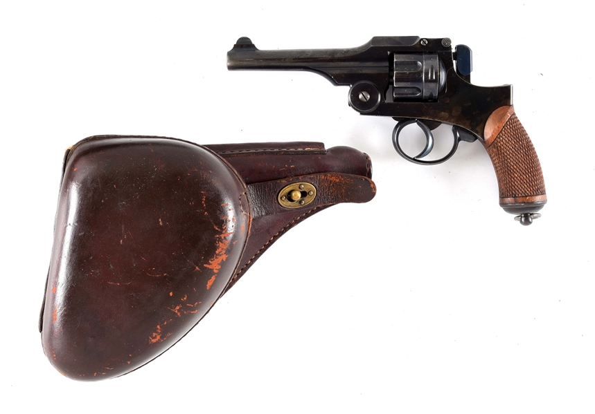 (C) IMPERIAL JAPANESE KOISHIKAWA ARSENAL TYPE 26 DOUBLE ACTION REVOLVER WITH HOLSTER.