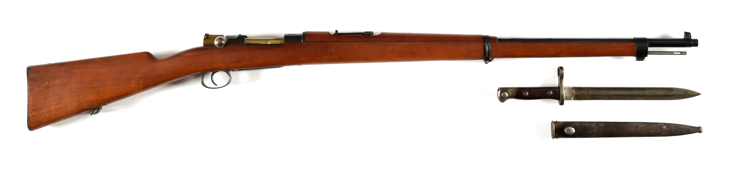 (A) CHILEAN MODEL 1895 MAUSER BOLT ACTION RIFLE MADE BY LOEWE.