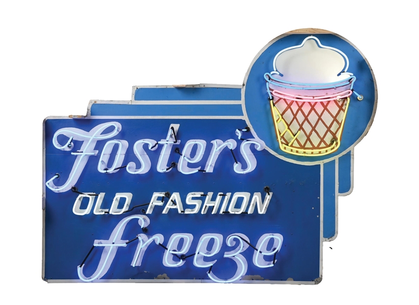 FOSTERS OLD FASHION FREEZE TIN NEON SIGN. 