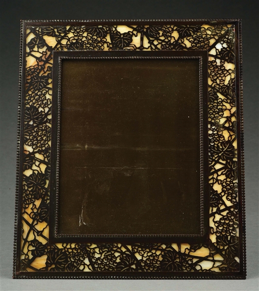 LARGE TIFFANY STUDIOS GRAPEVINE PICTURE FRAME.