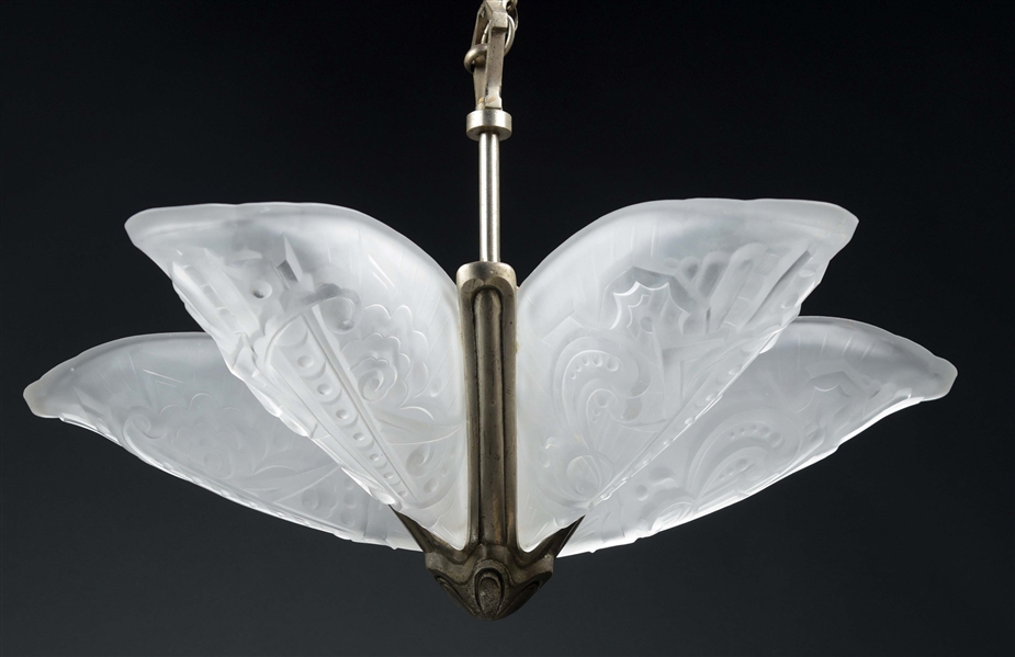 DEGUE ART DECO CHANDELIER.