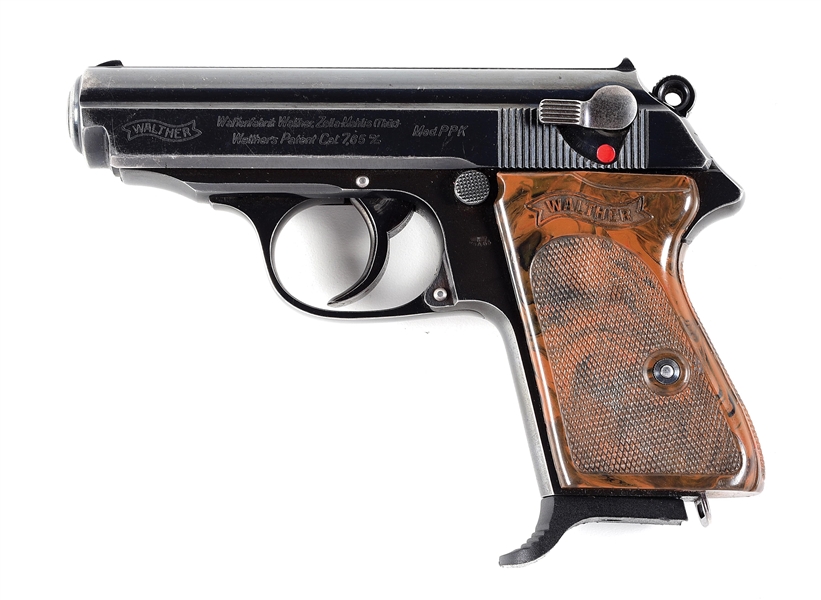 (C) WALTHER PPK SEMI-AUTOMATIC PISTOL WITH SPURIOUS ACCEPTANCE PROOFS.