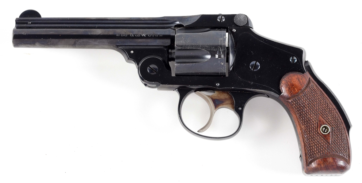 (C) SMITH & WESSON SAFETY HAMMERLESS "LEMON SQUEEZER" .38 S&W DOUBLE ACTION REVOLVER.
