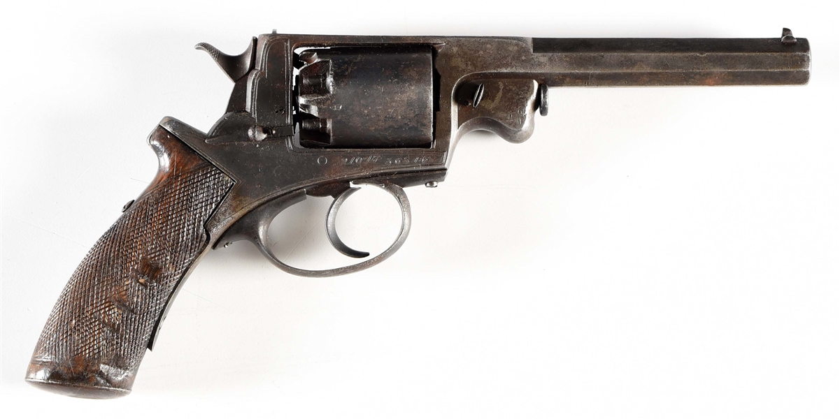 (A) ADAMS PATENT DOUBLE ACTION PERCUSSION REVOLVER.