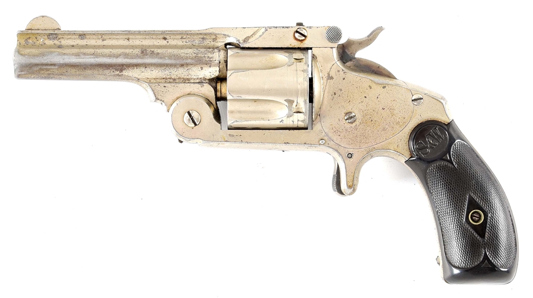 (A) S&W 2ND MODEL SINGLE ACTION REVOLVER.
