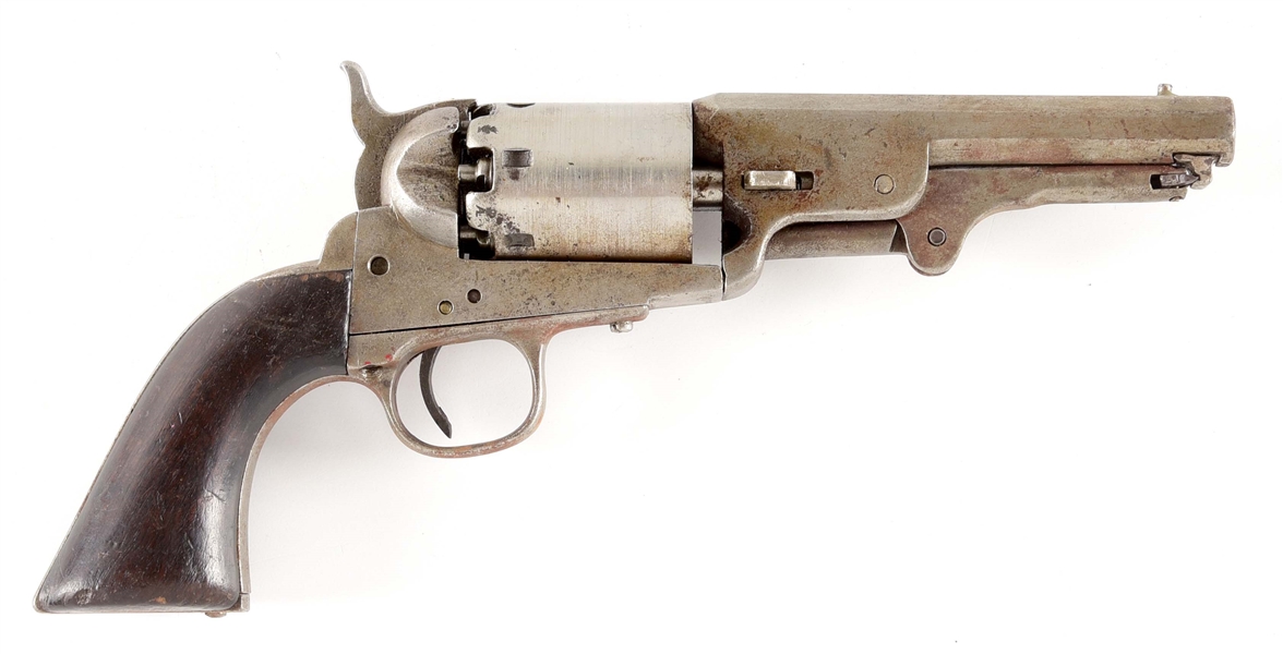 (A) BELGIAN COPY OF A COLT MODEL 1851 NAVY SINGLE ACTION PERCUSSION REVOLVER.