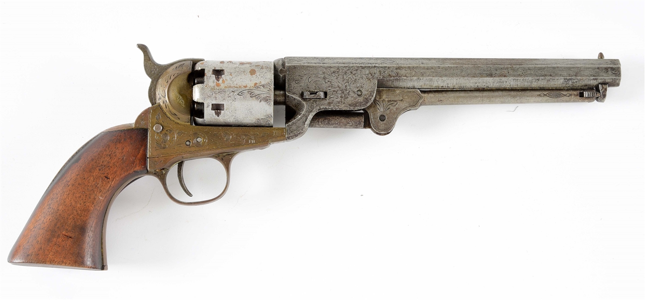 (A) ITALIAN REPRODUCTION COLT MODEL 1851 NAVY SINGLE ACTION PERCUSSION REVOLVER.