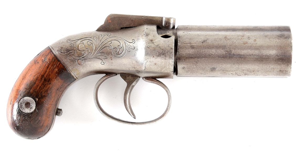 (A) ALLEN & THURBER .36 CALIBER PEPPERBOX.