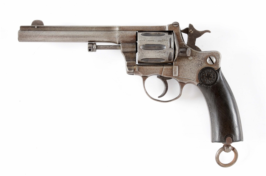 (A) H. PIEPER 1889 GAS SEAL REVOLVER MADE FOR THE MEXICAN ARMY.