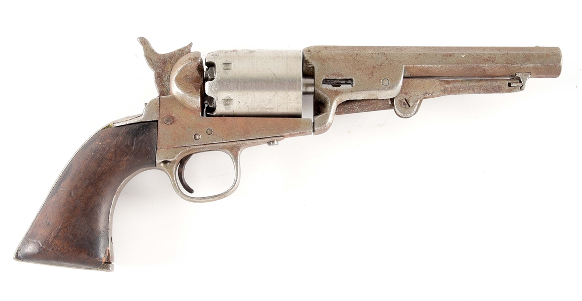 (A) BELGIAN COPY OF A COLT MODEL 1851 NAVY SINGLE ACTION PERCUSSION REVOLVER.
