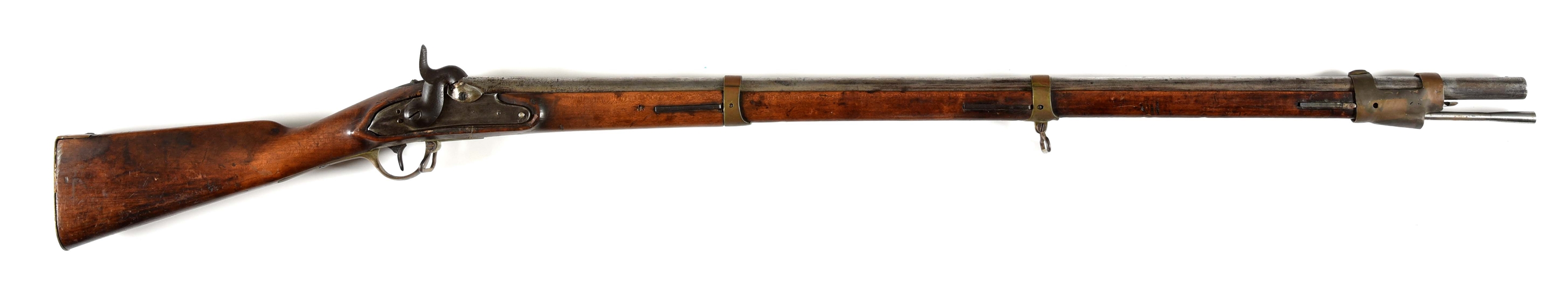 (A) UNIT MARKED MODEL 1809 POTSDAM PERCUSSION MUSKET.